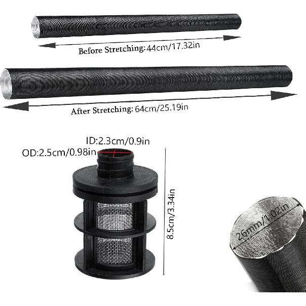 

Generic Air Intake Filter Pipe Kit with Clamp For Webasto Eberspacher Diesel Parking Heater 25mm