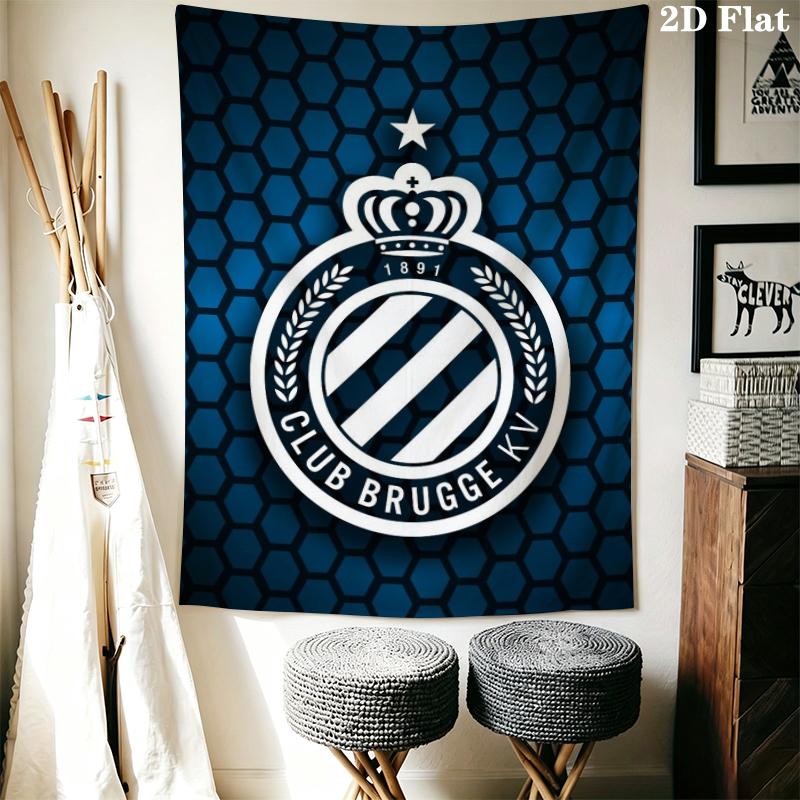 Club Brugge K V Wall Tapestry Aesthetic Wall Hanging Printed Fabric Blanket Decorative Tapestries for Bedroom Living Room Home Decor