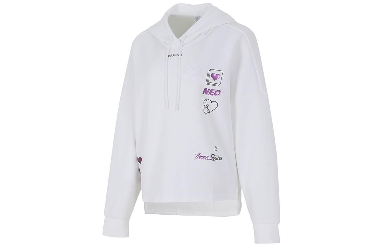 Adidas Sweatshirts Women s White Hooded Moderate Regular H50247 XS