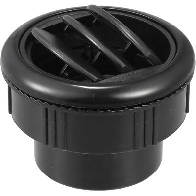 ACROPIX 87mm 75mm Rond Noir AC Sortie d'aération de climatisation Universelle pour Camping-car Bus Bateau Yacht Caravane avec Tuyau de Connexion - Lot de 1