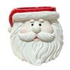 Small Item Storage Holder Cute Santa Claus Resin Flowerpot, Decorative Christmas Desktop Creative Craft Planter, Hand Painted Container for