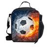 Borsa termica per il pranzo stampata con pallacanestro, borsa isolata, borsa bento, borsa a mano, borsa a tracolla per bambini per esterni