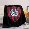 San Lorenzo de Almagro Printed Flannel Blanket, soft throw for bedroom sofa, washable,soccer fan merchandise, great gift.