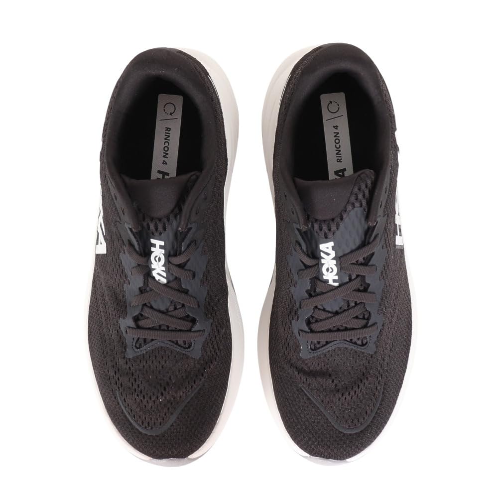 HOKA Rincon 4 Wide Running Size Black and Shoes, Men's, 27.0, White, 1155132-BWHT