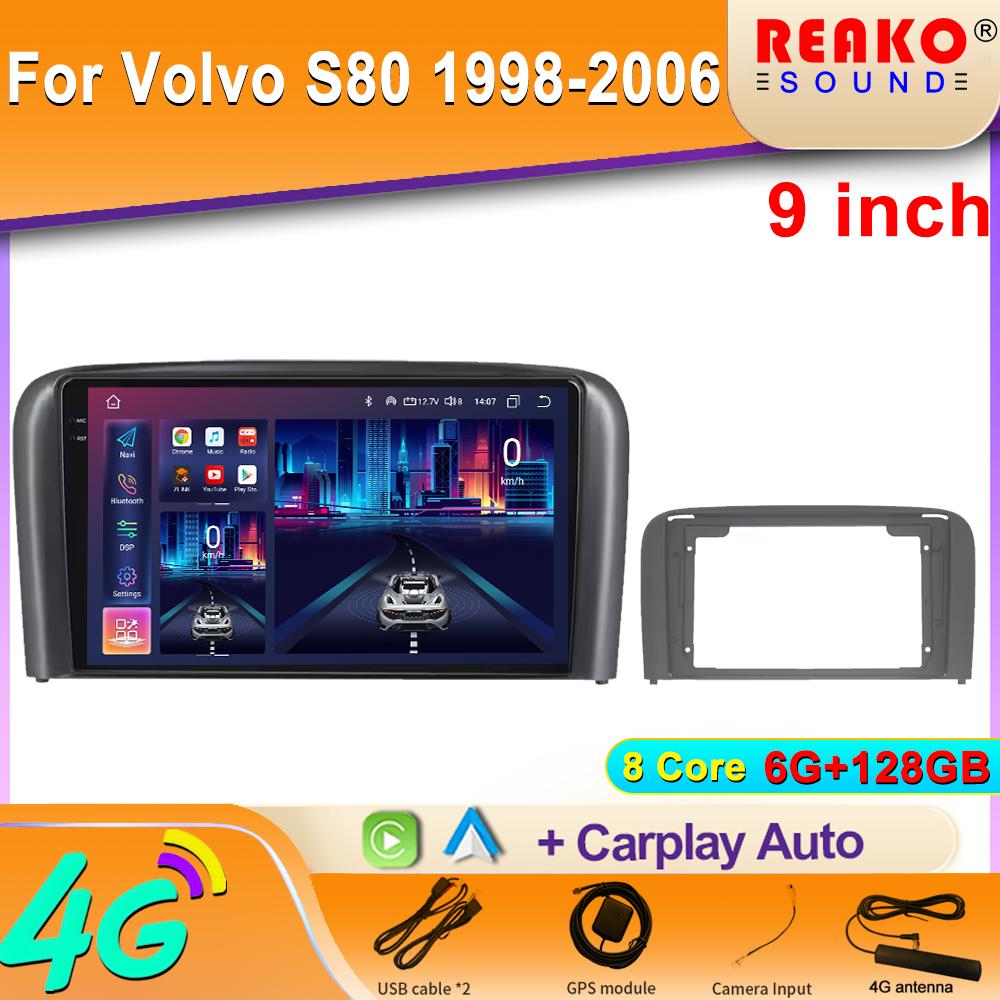 Carplay Android Auto Autoradio für Volvo S80 1998-2006 2 din Multimedia-Player Autoradio Kopfeinheit Navigation Stereo Audio