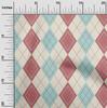 oneOone Cotton Flex Dark Rose Brown Fabric Argyle Quilting Supplies Print Sewing Fabric By The Yard 40 Inch