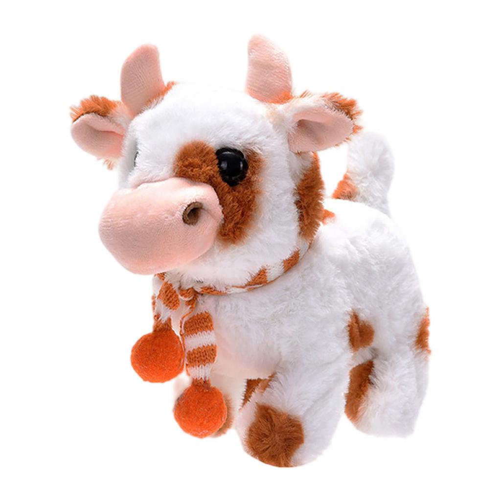 Simulation Electric Walking Sound Plush Cow