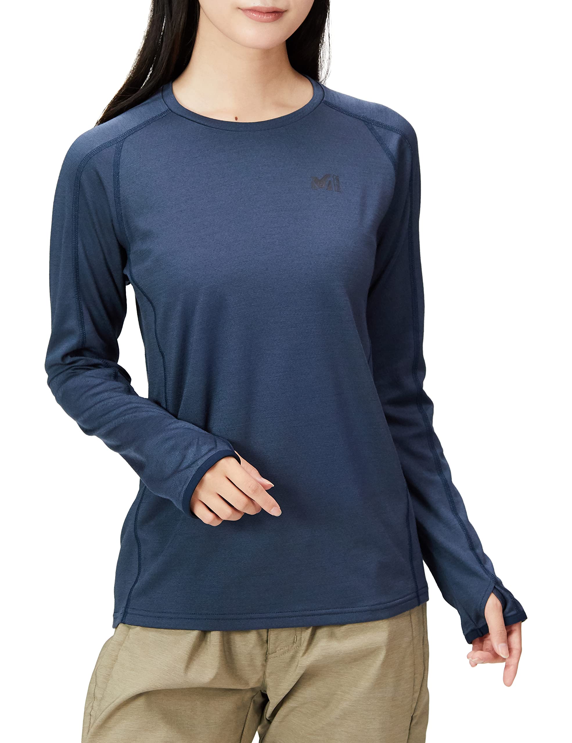 

Climbing Cut and Sew Caster Wool II Crew Long Sleeve MIV01988 Sapphire L [Millet] [Women s]