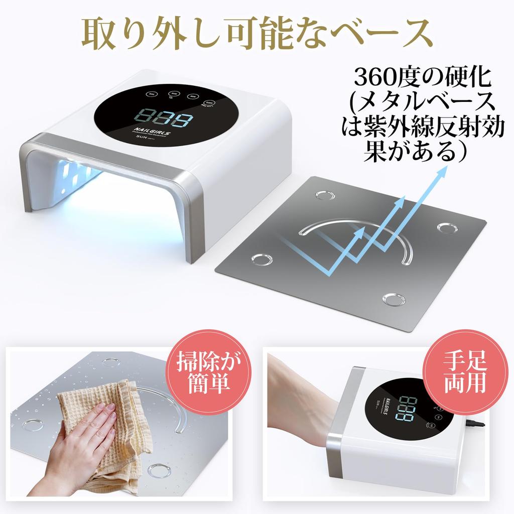 Artist 2026 Latest Gel Nail NAILGIRLS 150W LED UV Light for Compatible with All 36 Fast Curing Automatic Japanese Instruction Suitable for Hands and