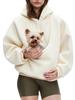 Nova Suéter com Capuz de Pelúcia Cor Sólida Outono/Inverno Estilo Europeu & Americano para Animais de Estimação