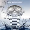 Men Watch Waterproof Diamond Luxury Luminous Calendar Quartz Wristwatch For Men Stainless Steel Fashion Business Watch Men