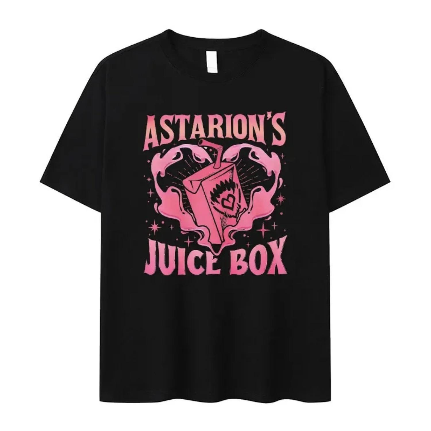 

Funny Astarion Juice Box Pattern Tshirt for Retro Fashion Aesthetic TshirtSummer Casual Extra Large T-shirt S