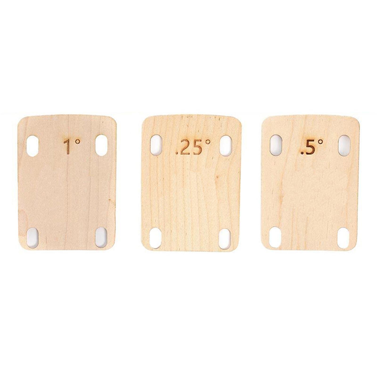 

3 Pieces Guitar 4 Holes Neck Plate Gaskets Protective Maple Wood Neckplates Pad For Electric Guitar Bass Replacement One Size