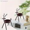 {MX} Creative Christmas Reindeer Candlestick Durable Iron Candle Holder Tea Light Holder DIY Xmas Party Home Table Decor