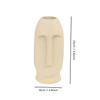 Flower Vase Pot for Home Décor (White, 9.8 inch x 3.9 Inch) - Ceramic Face Shape Artificial Flowers Plants Office Bedroom Living Room