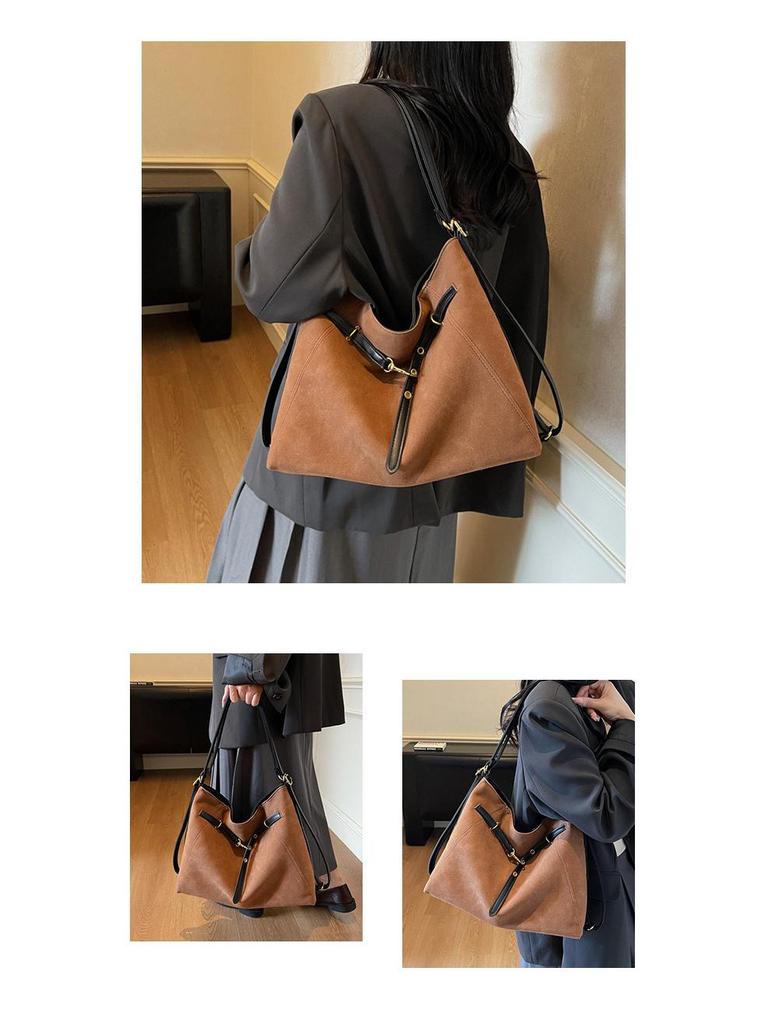 Women's 2025 Autumn/Winter Fashion: Casual Large-Capacity Textured Tote & Crossbody Backpack