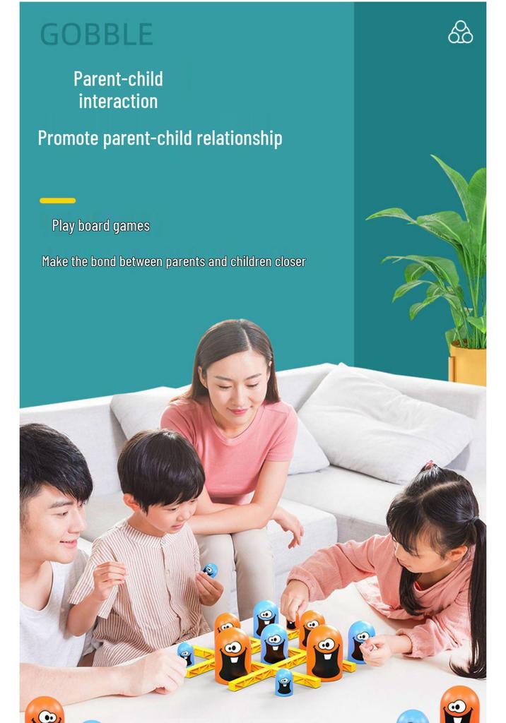 Kinder Matroesjka Boter-kaas-en-eieren Interactief Bordspel - Stapelbaar Speelgoed voor Plezier met Ouders en Kind en Concentratietraining.