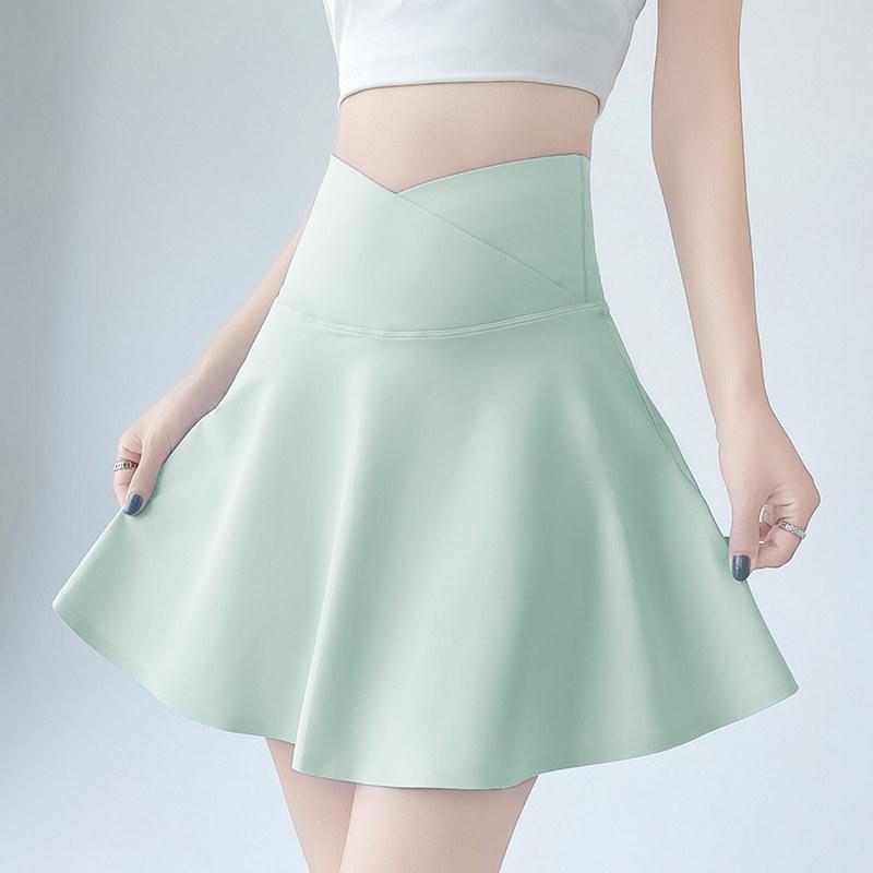 Women's Blue Yoga Tennis Skirt with Anti-Exposure Quick-Dry Shorts for Dance, Fitness, and Running 2026.