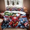 Iron Man Captain America Duvet Cover Pillowcase,BoyGirl Bedroom Decoration Bedding Set Children-Gift Single Double Large Size