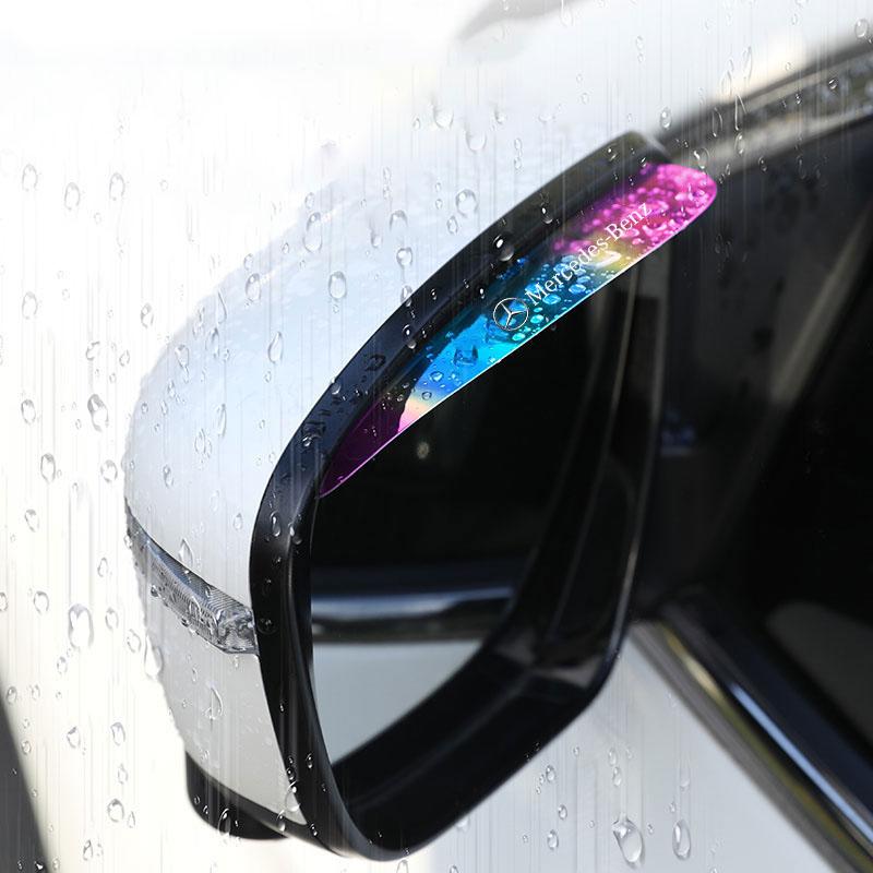 DDE2   Car Rearview Mirror Rain Eyebrow Side Sun Visor Rain Cover For Mercedes Benz W203 W204 W205 W206 W212 CLK GLA B C E S Accessorie