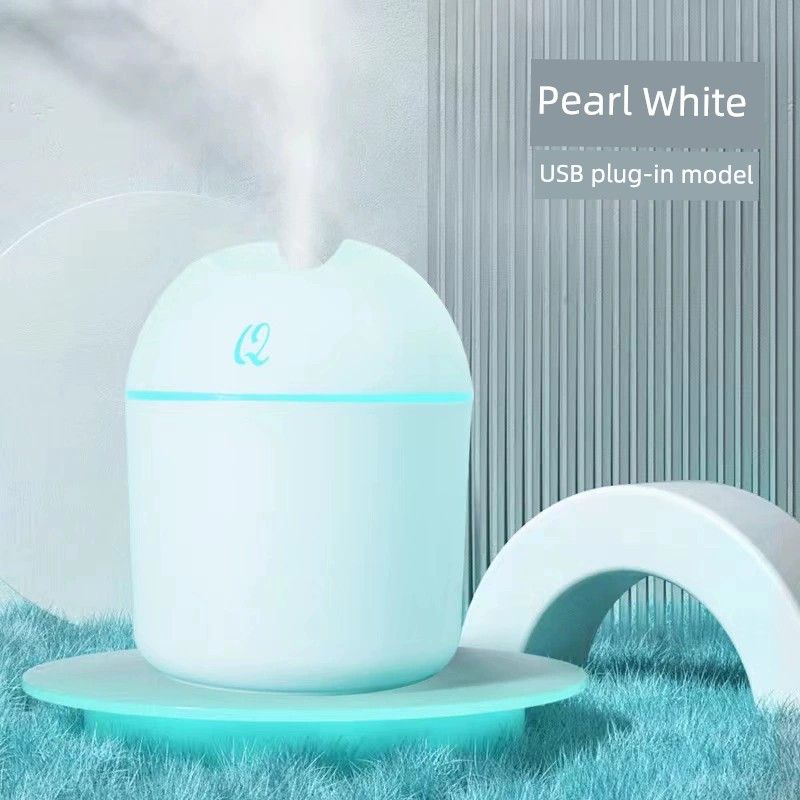 

Portable Mute Dormitory Car Travel Humidifier [Pearl White]