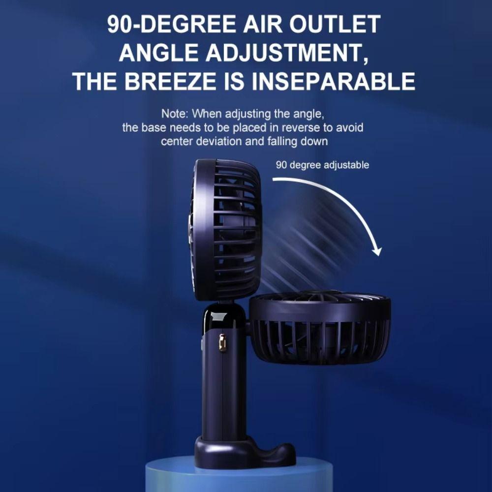 LED Digital Display Portable Handheld Fan 5 Speed Wind Personal Fan Folding Fan  Aromatherapy Use