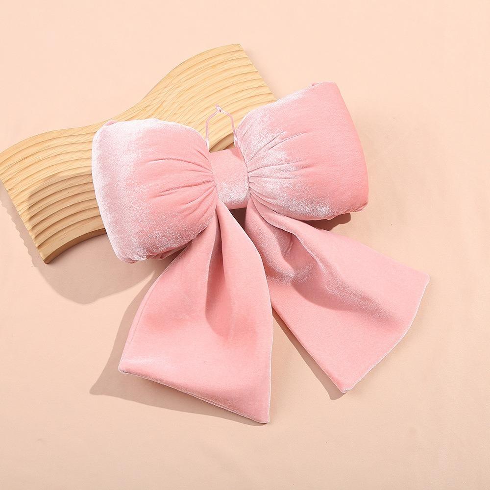 Velvet Fabric Hanging Xmas Ornament Bowknot Shape Christmas Tree Decorations Merry Christmas