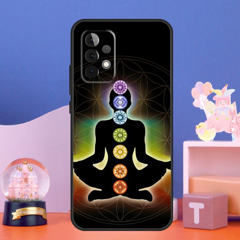 Mandala Chakra Yoga Case For Samsung Galaxy A15 A25 A52 A53 A54 A12 A13 A14 A32 A33 A34 A23 A24 A72 A73 A51 A71