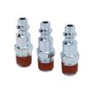 Sliver Red 5 Pcs Air Hose Adapter for Quick Release NPT Male 14 Inch
