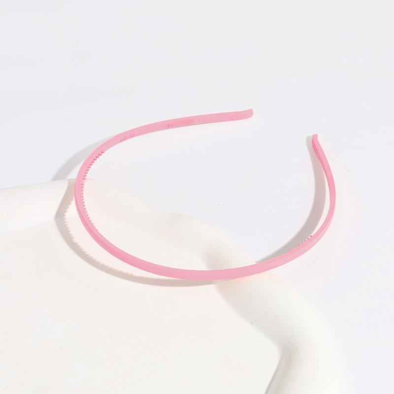 5mm Frosted Plastic Headband for Girls: Creative, Solid Color, Thin Edge with Teeth, Non-Slip, Versatile Hair Accessory