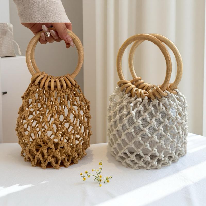 

инс полая рыболовная сеть женская сумка высококлассная городская портативная женская сумка мини персонализированная сумка женский тренд сочетание 12*25 коричневый