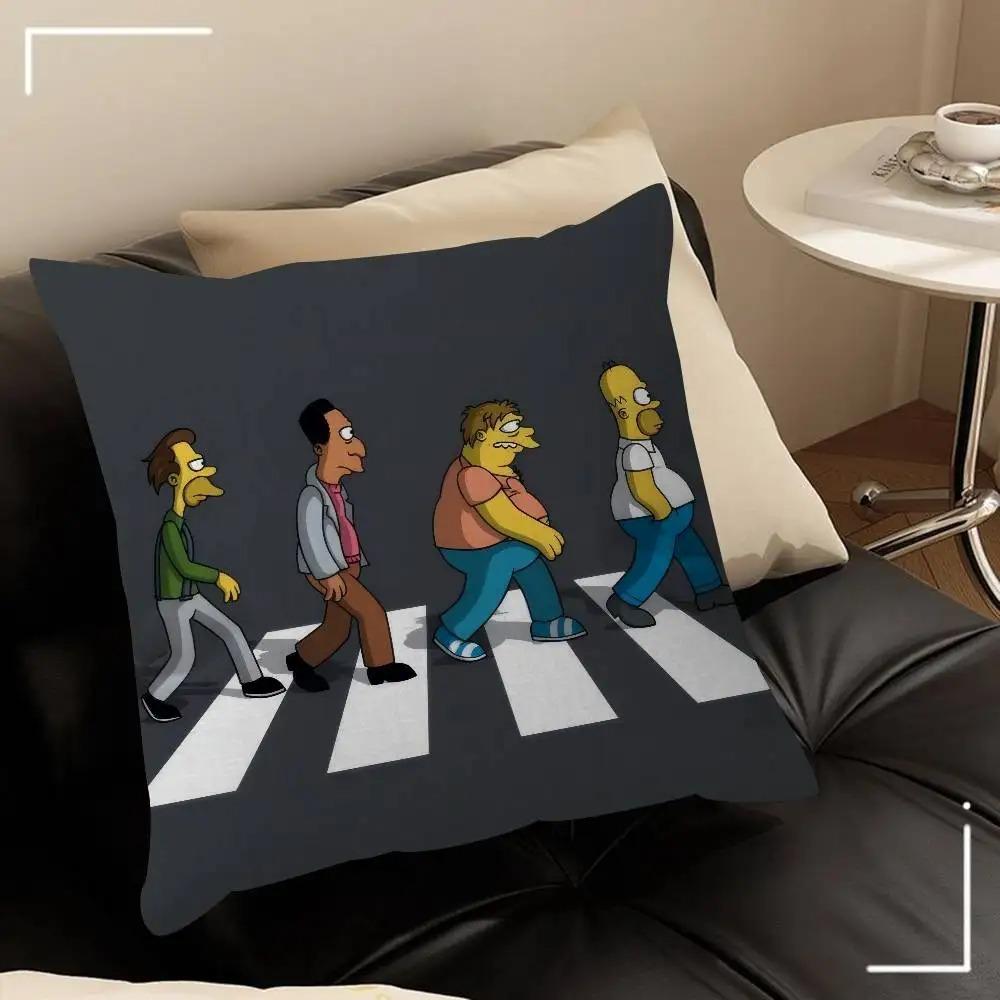 Cartoon Pillowcase Double Sided 2D Print Soft Plush Pillow Cover With Hidden Zipper Decor Sofa Bedroom Living Room Fun Vibe Gift