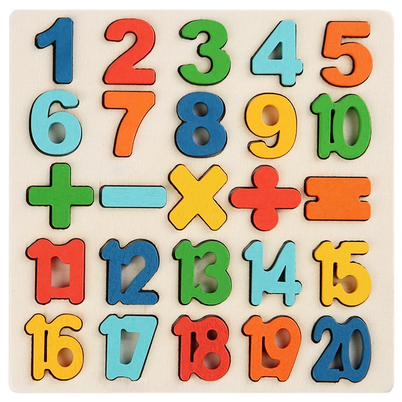 Wooden Montessori Number And Letter Puzzle For Early Childhood Learning And Cognitive Development