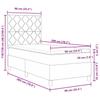 Boxspring Bed with Mattress and Headboard Blue 90 x 200 cm Fabric