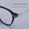 Ultra-Light Pure Titanium Retro Glasses Frame In Black, Square/Round Shape, Influencer Style