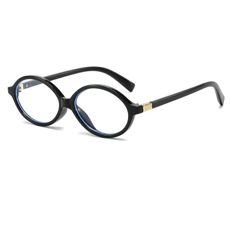 Ovale Kleine Rahmenbrille Retro Damen Koreanische Einfache Brille Herren Leopard Blaulichtschutz Modebrille