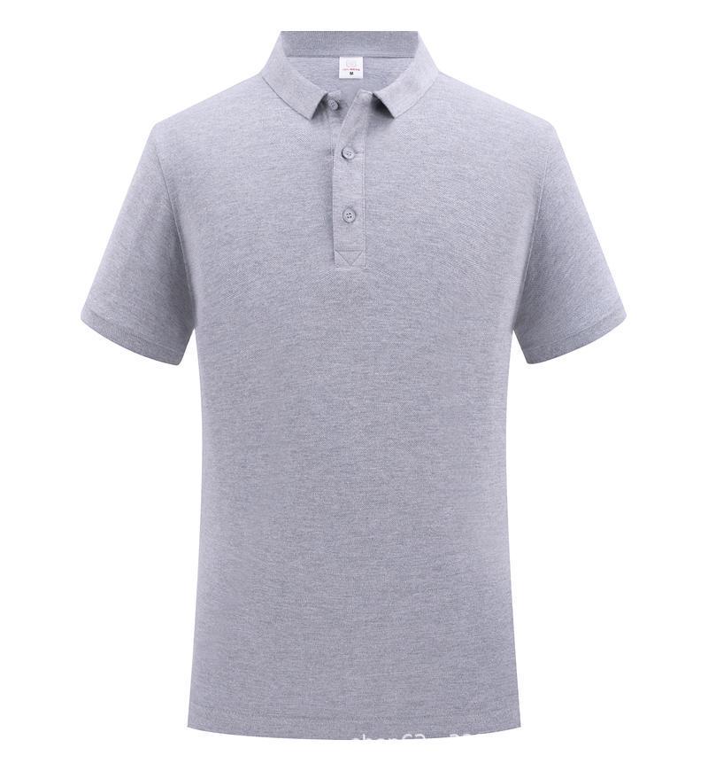 Custom Logo Polo Shirts, Summer Short-Sleeve Workwear, Men s & Women s Team Uniforms L серый