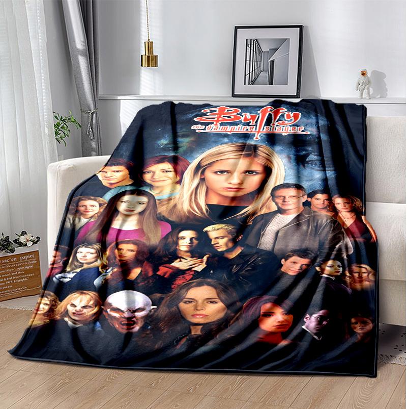 Buffy Flannel Blanket Soft Warm All-Season Throw, Design for Camping, Car Travel, Hiking Sofa, Bed, Office Perfect Gift for Parties