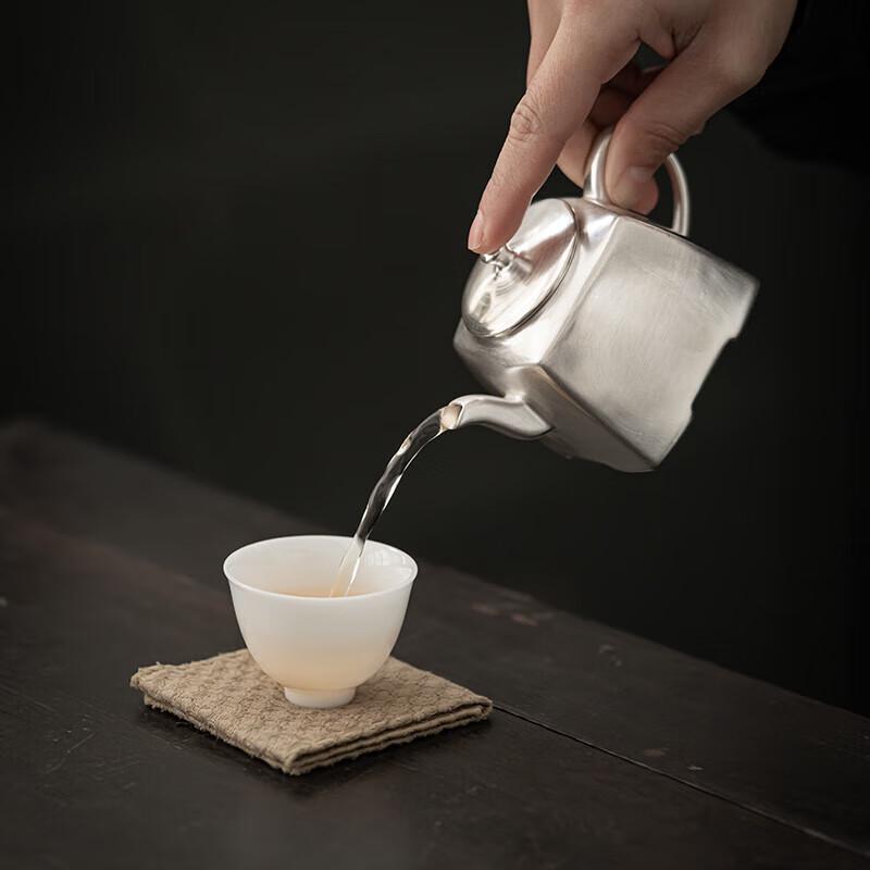 Handmade Gilt Silver Ceramic Teapot