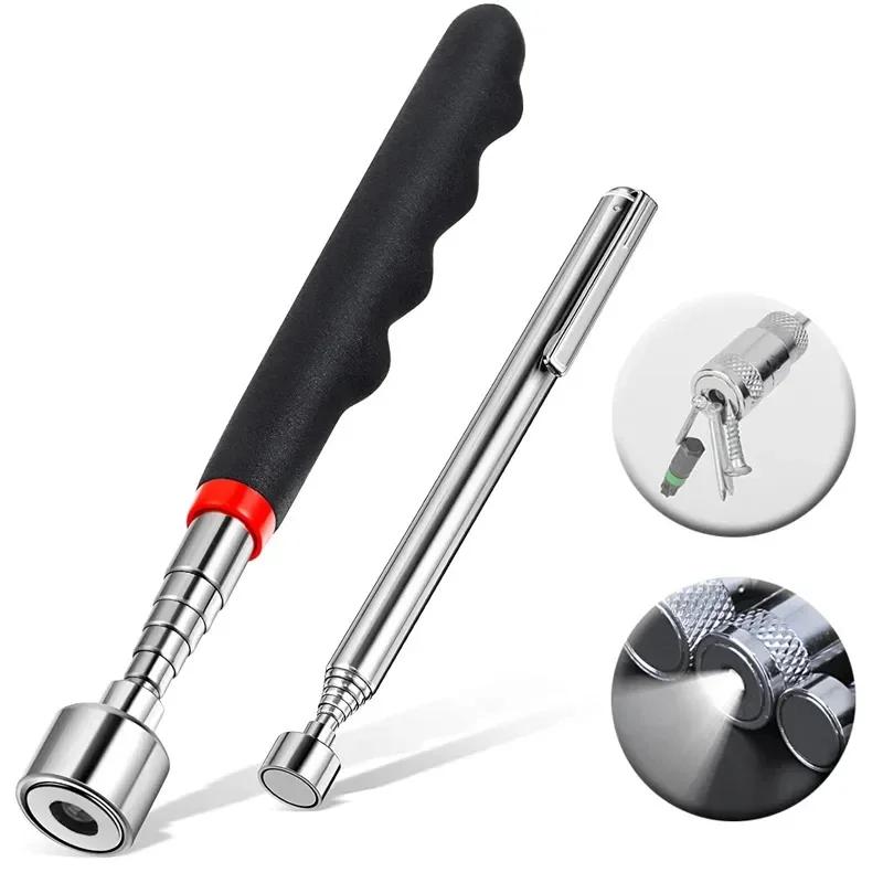 Starker magnetischer Greifer Teleskopstange Werkzeug, verstellbare Saug-Eisenstange, magnetische Saugstange, Magnetstab, Autoreparaturwerkzeug