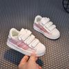 2025 Spring and Autumn New Children's Shell Head Casual Board Shoes Girls' Four Seasons Little White Shoes Boys' Velcro Sneakers