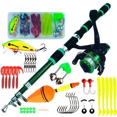 Set di canne da pesca ultra corte da 1,8 m per principianti e bambini