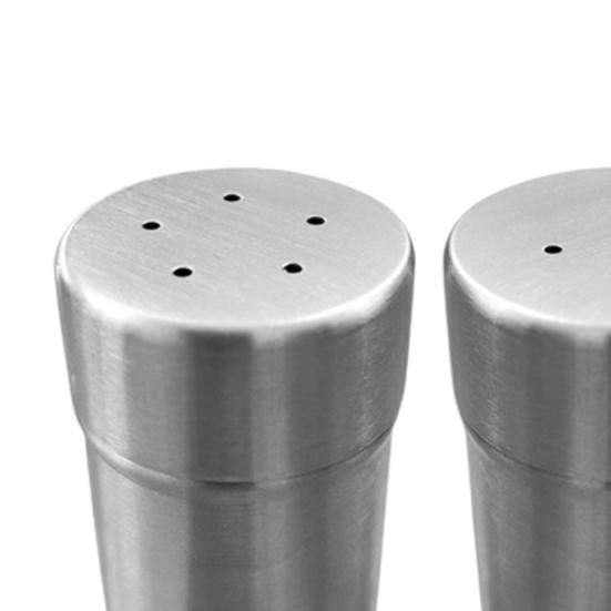 2 Stück Pfefferstreuer Spiegelpolieren Rostfreier Edelstahl Gewürzgewürzspender Shaker für Zuhause