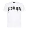 T-shirt homme DSQUARED2 bianco / nero - Taille: XXL