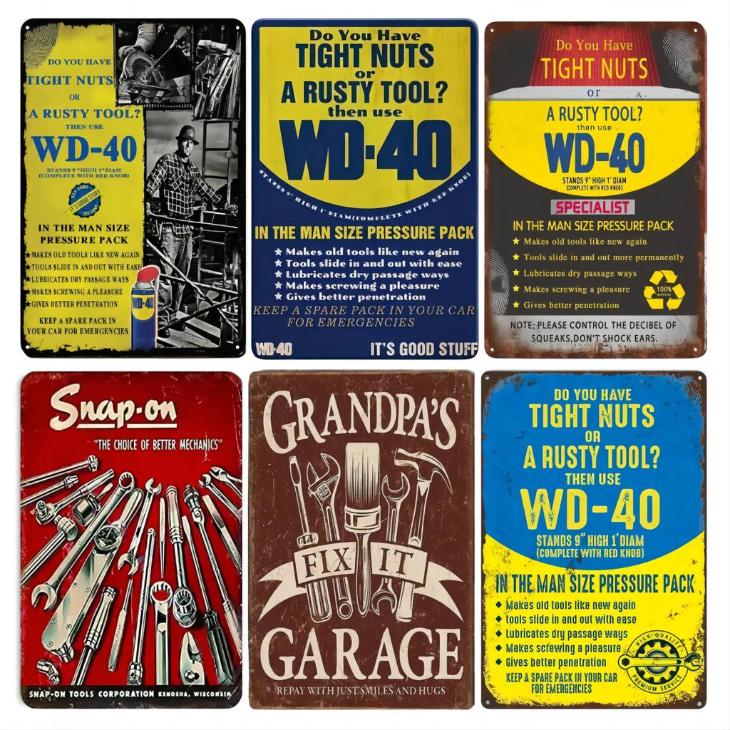 Dann benutze WD 40 Blechschild Lustiges Zitat Garagenwandplakette Humorvolle Buchstaben Man Cave Deko Metallschild Ideales Geschenk für Freunde Liebhaber