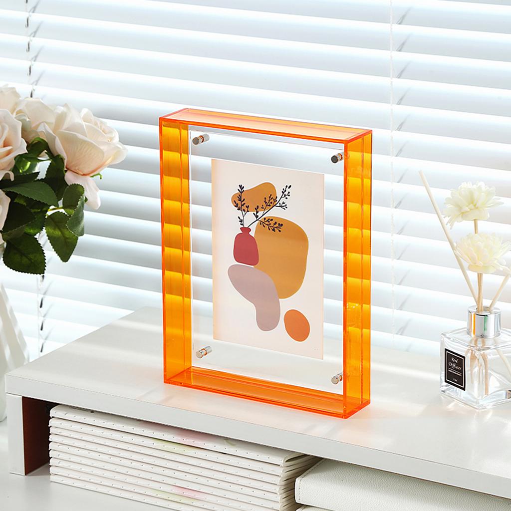 Cornice per Foto Acrilica Plastica Rettangolare Vuota Porta Cornice per Foto Custodia a Due Lati Trasparente Struttura per Disegno Decorazioni per la Casa