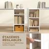 L-Shaped Corner Computer Desk, 3 Drawers, 5 Open Compartments, 140 x 100 x 75 cm, White