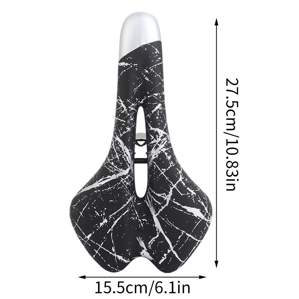 

Cycling Seat Saddle Soft Bicycle Pad Hollow Structure high density polyurethane Filled Shockproof Breathable Cycling Accessories срібний