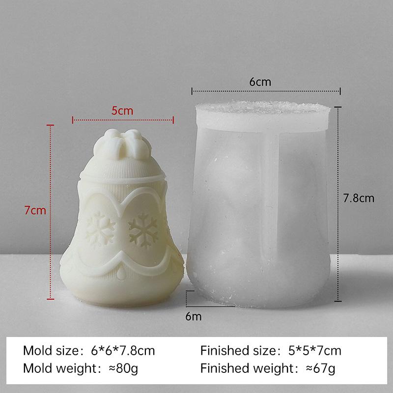 DIY Weihnachts-Serie Schneemann Schneestiefel Silikonform Handgemachte Aroma-Kerzenform Weihnachts-Elch Glocken Kerzenherstellungszubehör