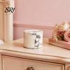Pattern Marble Lamp Night Light Portable Touch Bedside Table Adjustable Lighting Modes LED Rechargeable Cordless Ambient for Bedroom Office Desk